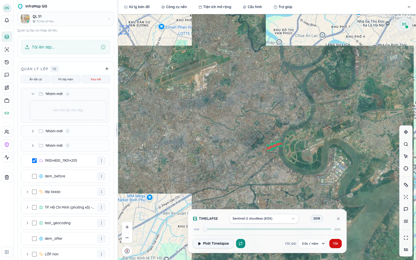 Trình chiếu ảnh vệ tinh quang học Sentinel-2 Cloudless qua các năm